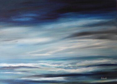 Painting titled "Quand le ciel se fo…" by Elisa Cook, Original Artwork, Oil