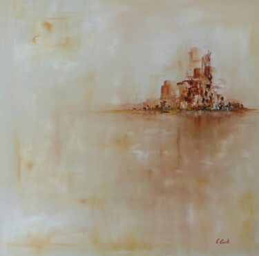 Painting titled "reflets de sienne" by Elisa Cook, Original Artwork, Oil