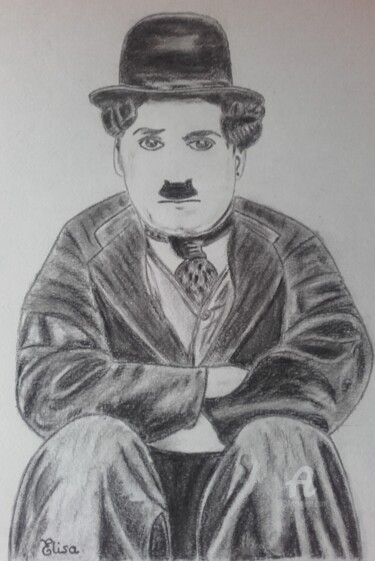 「Monsieur Chaplin」というタイトルの描画 Elisa Galamによって, オリジナルのアートワーク