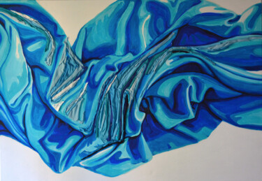 Картина под названием "Smuovere le acque" - Elisa Marmo, Подлинное произведение искусства, Акрил Установлен на Деревянная ра…