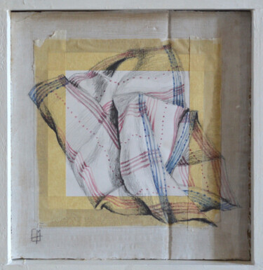 Malerei mit dem Titel "Fazzoletto n°1 -ser…" von Elisa Marmo, Original-Kunstwerk, Aquarell Auf Holzplatte montiert