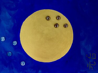 Painting titled "Moon2" by Elisa Paolina, Original Artwork, Acrylic