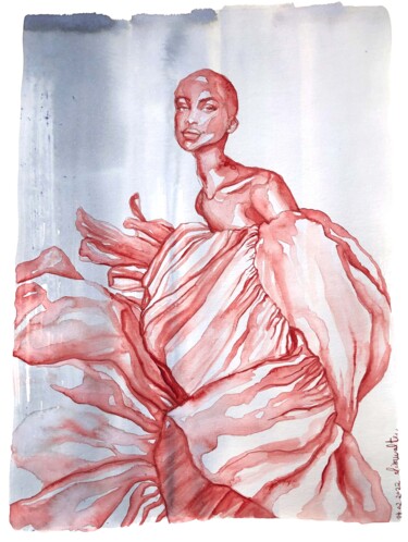 Malerei mit dem Titel "Francine" von Elisa Walter, Original-Kunstwerk, Aquarell