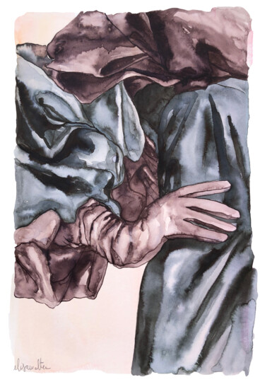 Картина под названием "N°1, Tickness & Vol…" - Elisa Walter, Подлинное произведение искусства, Чернила