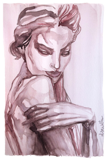 Painting titled "Aéna" by Elisa Walter, Original Artwork, Ink