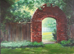 Painting titled "Garden Arch" by Elisabet Stacy-Hurley, Original Artwork