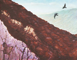 Painting titled "Odin's Ravens" by Elisabet Stacy-Hurley, Original Artwork