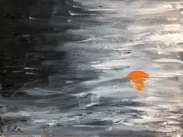 Картина под названием "Orage" - Elisabeth Aloccio, Подлинное произведение искусства, Масло