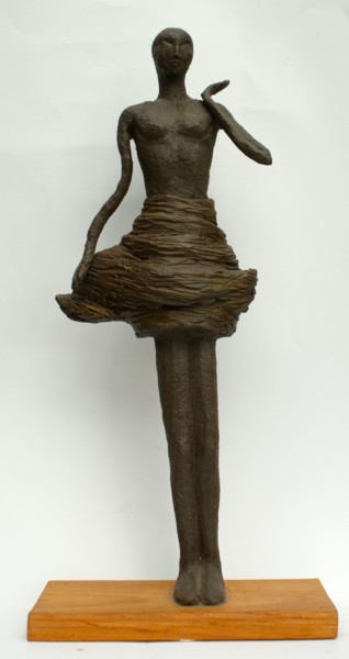 Sculpture intitulée "Innocente" par Elisabeth Aloccio, Œuvre d'art originale, Argile