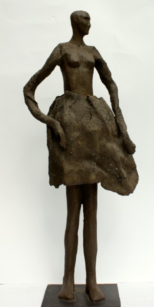 Skulptur mit dem Titel "Extra terrestre" von Elisabeth Aloccio, Original-Kunstwerk, Ton