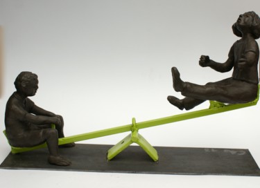 Sculpture intitulée "Balançoire" par Elisabeth Aloccio, Œuvre d'art originale