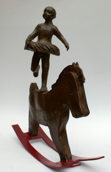 Sculpture intitulée "Ecuyère" par Elisabeth Aloccio, Œuvre d'art originale