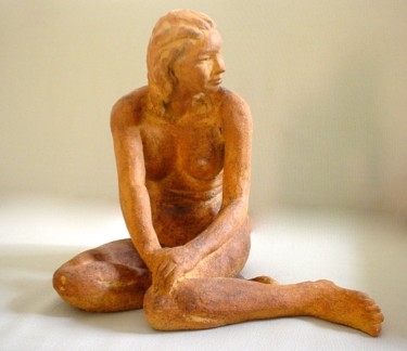 Sculpture intitulée "La sauvage" par Elisabeth Aloccio, Œuvre d'art originale, Argile