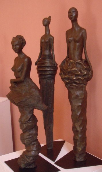 Sculpture intitulée "Les 3 arbres" par Elisabeth Aloccio, Œuvre d'art originale