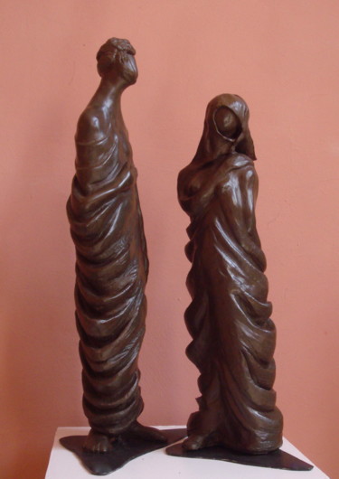 Sculpture intitulée "Désert deux" par Elisabeth Aloccio, Œuvre d'art originale, Argile