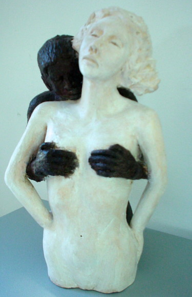 Sculpture titled "Masculin féminin" by Elisabeth Aloccio, Original Artwork