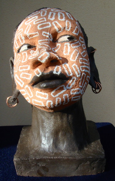 Sculpture intitulée "A l'affut" par Elisabeth Aloccio, Œuvre d'art originale