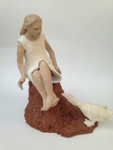 Sculpture titled "L'oie" by Elisabeth Aloccio, Original Artwork