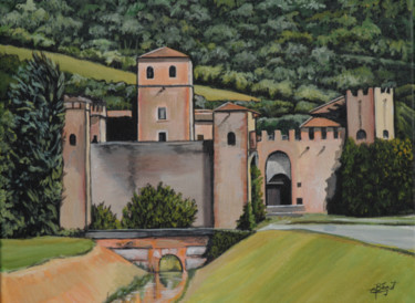 Pittura intitolato "Castello di Valbona" da Elisabeth Begot, Opera d'arte originale, Acrilico