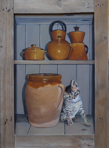 La potiche Peinture intitulée "La potiche" par Elisabeth Begot, Œuvre d'art originale, Acrylique