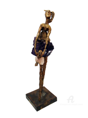 Sculpture intitulée "Femme et fillette" par Elisabeth Brainos, Œuvre d'art originale, Bronze