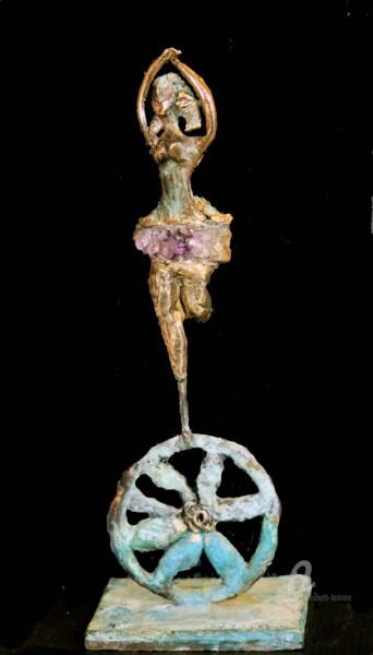Escultura intitulada "Danseuse sur cercle" por Elisabeth Brainos, Obras de arte originais, Bronze