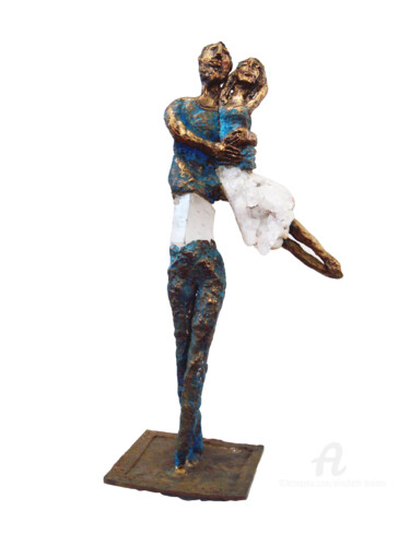 Sculpture intitulée ""Les danseurs"" par Elisabeth Brainos, Œuvre d'art originale, Bronze