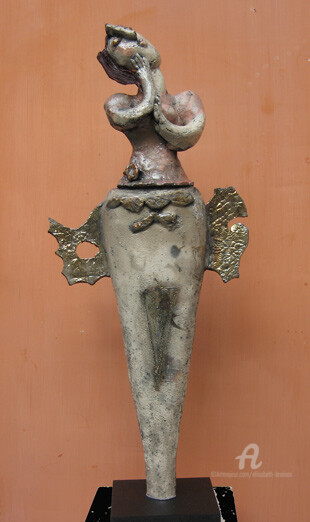 Sculpture titled "laisse tes ailes su…" by Elisabeth Brainos, Original Artwork