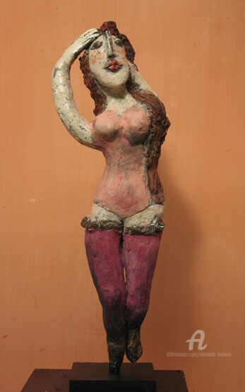 Sculpture titled "la rousse" by Elisabeth Brainos, Original Artwork