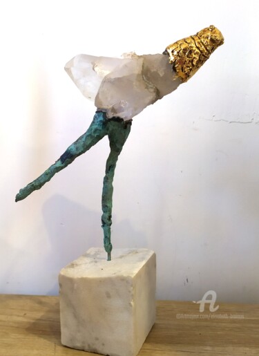 Sculpture intitulée "le pas des patineurs" par Elisabeth Brainos, Œuvre d'art originale, Bronze
