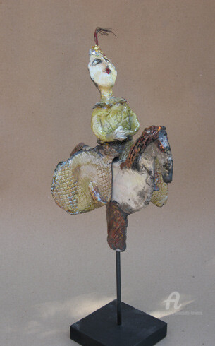 Sculpture titled "cavaliere pm" by Elisabeth Brainos, Original Artwork