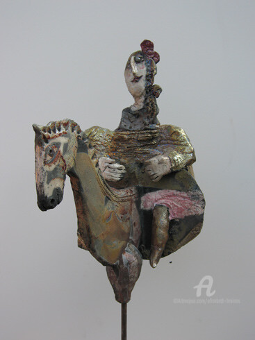 Sculpture titled "cavaliere pm" by Elisabeth Brainos, Original Artwork