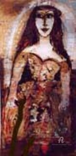Painting titled "la belle" by Elisabeth Brainos, Original Artwork
