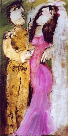 Painting titled "le mariage de Delph…" by Elisabeth Brainos, Original Artwork