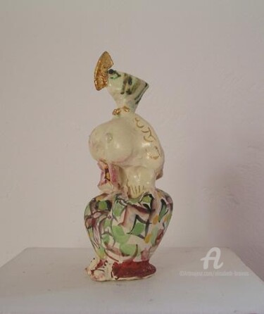 Skulptur mit dem Titel "vase fer de lance" von Elisabeth Brainos, Original-Kunstwerk