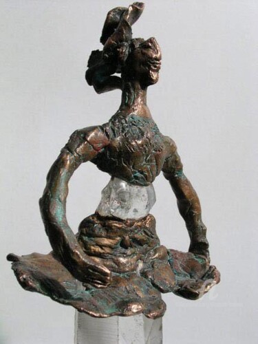 Sculpture intitulée "Danseuse cristal de…" par Elisabeth Brainos, Œuvre d'art originale, Bronze