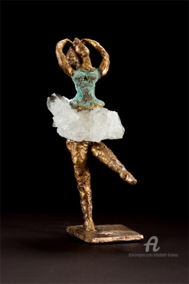 Sculpture intitulée "Petite danseuse cri…" par Elisabeth Brainos, Œuvre d'art originale, Bronze