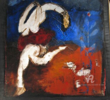 Painting titled "la danseuse et le c…" by Elisabeth Brainos, Original Artwork, Acrylic