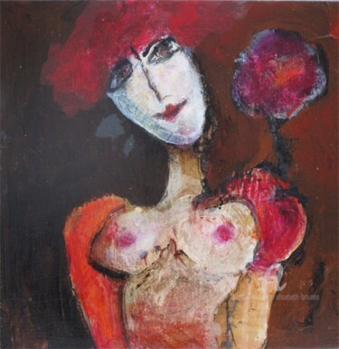 Peinture intitulée "Greta" par Elisabeth Brainos, Œuvre d'art originale, Acrylique