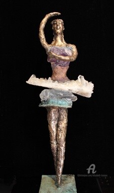 Sculpture intitulée "Danseuse" par Elisabeth Brainos, Œuvre d'art originale, Bronze