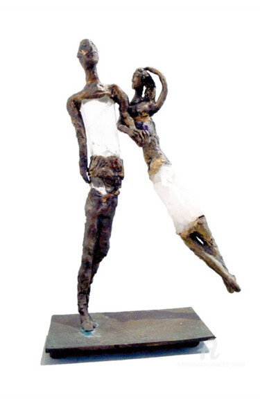 Escultura titulada "Couple à l'arabesque" por Elisabeth Brainos, Obra de arte original, Bronce