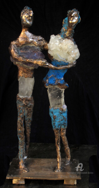 Skulptur mit dem Titel "Les danseurs" von Elisabeth Brainos, Original-Kunstwerk, Bronze