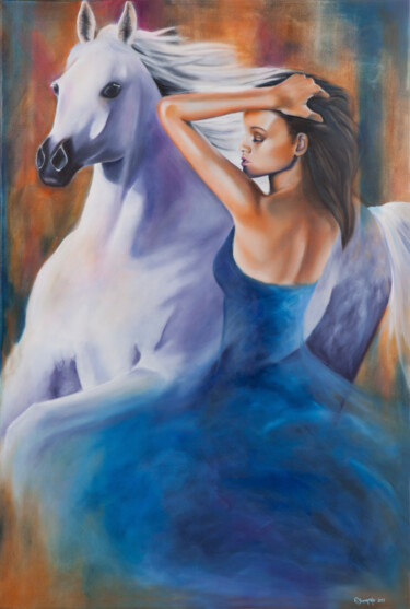 Traumwind Malerei mit dem Titel "Traumwind" von Elisabeth Burmester, Original-Kunstwerk, Öl