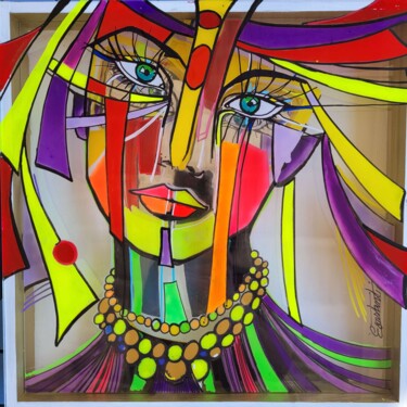 Painting titled "Intensité" by Elisabeth Constantin, Original Artwork, Acrylic