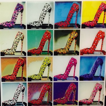 Digital Arts με τίτλο "Plexi chaussures pa…" από Elisabeth D'Equainville, Αυθεντικά έργα τέχνης, Ψηφιακή ζωγραφική