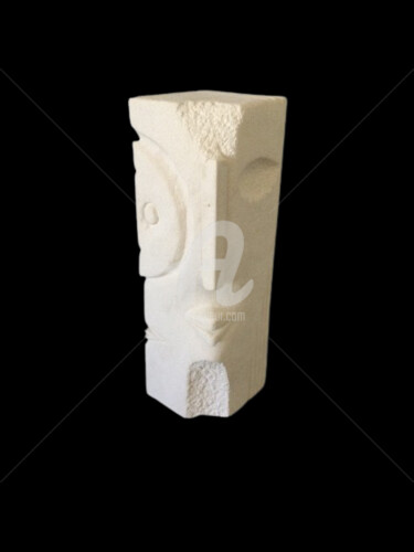 Totem faces Sculpture intitulée "Totem faces" par Elisabeth Dinardo, Œuvre d'art originale, Pierre
