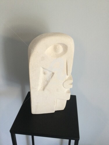 Sculpture titled "Pile ou face" by Elisabeth Dinardo, Original Artwork, Stone