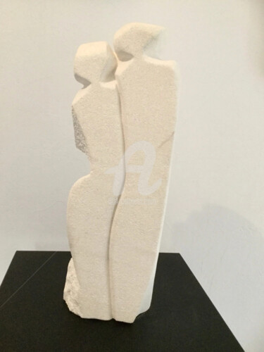 Sculpture titled "Enlacés" by Elisabeth Dinardo, Original Artwork, Stone