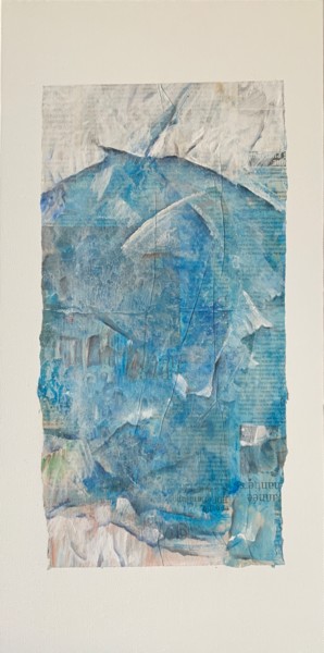 Peinture intitulée "Hiver Turquoise" par Elisabeth Durandin, Œuvre d'art originale, Acrylique