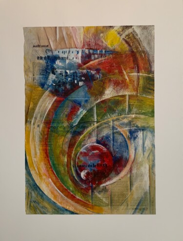 Painting titled "Vibrations" by Elisabeth Durandin, Original Artwork, Acrylic